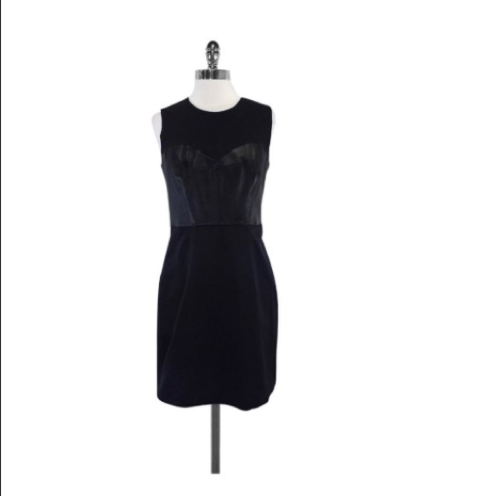 Milly sleeveless Leather Bustier Dress in size 6.